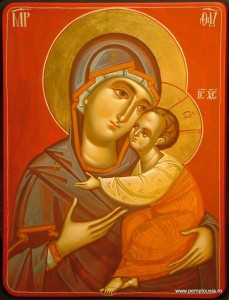 Mother-of-God-with-Child-egg-tempera-on-wood-2008-785x1024